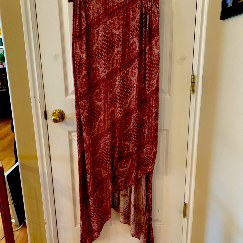Free people oversized printed asymmetrical scarf